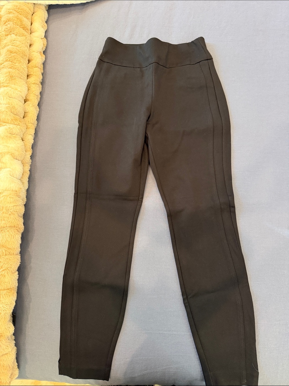Express Black Ponte Leggings with Panel Seams